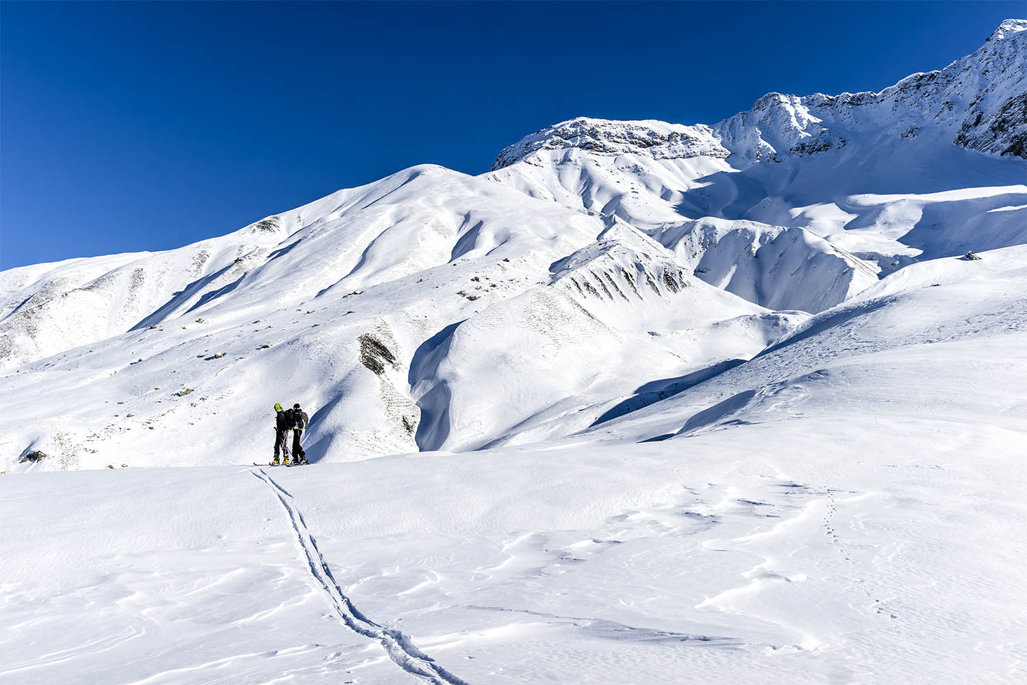 sortie journée ski de randonnée avec un guide, haute-savoie alpes