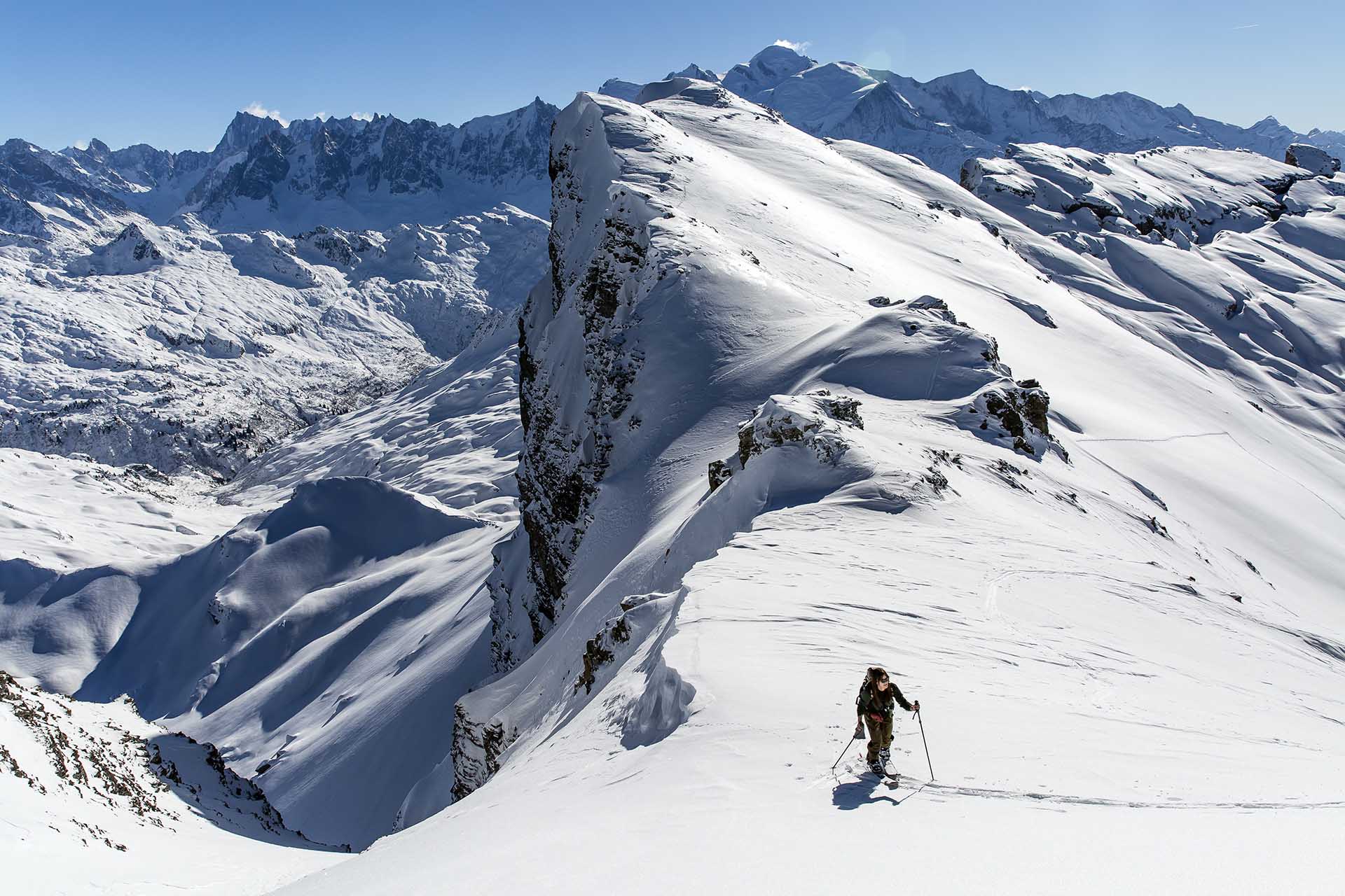 ski de randonnée à flaine, domaine du grand-massif
