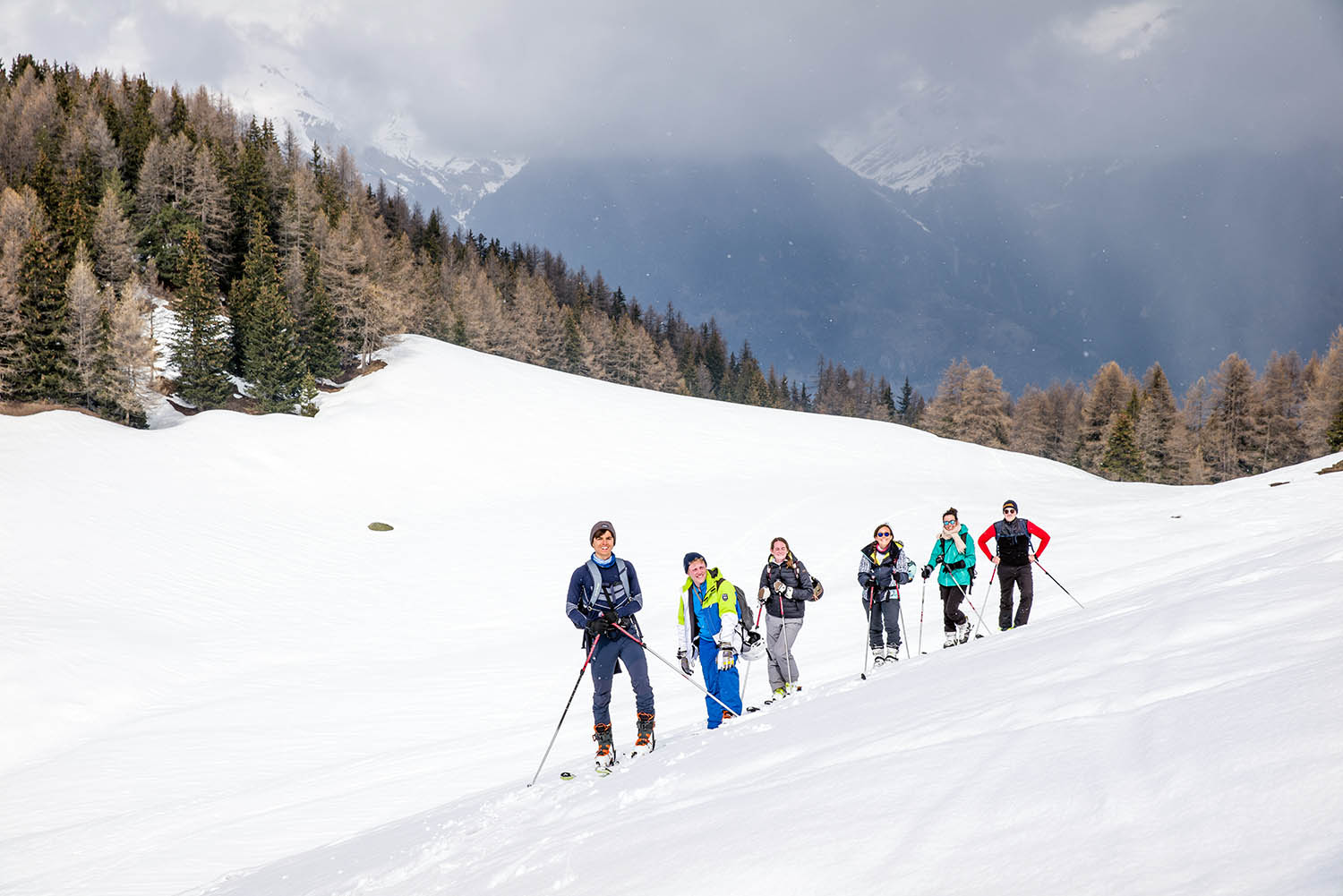 ski de randonnée à la plagne, savoie