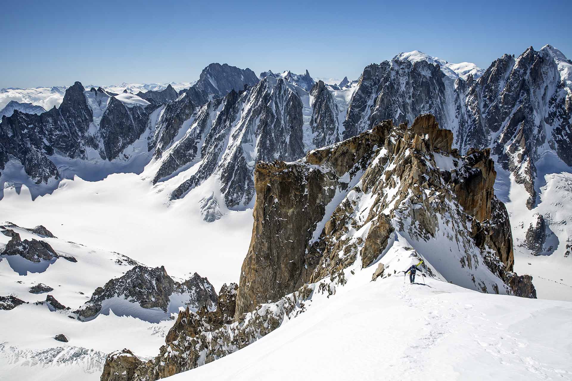 ski de randonnée à chamonix avec un moniteur/guide